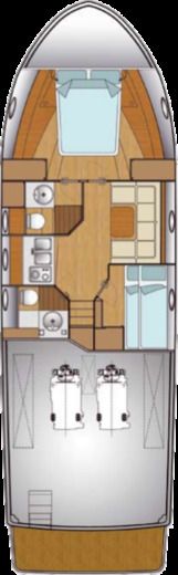 Motorboat XL Marine 43 Boot Grundriss