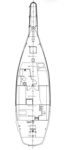 Sailboat Formosa 41 Boot Grundriss