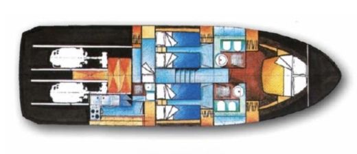 Motorboat Mochi Craft 46 Fly rev. 2022 Planta da embarcação