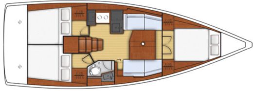 Sailboat Beneteau Oceanis 38.1 Boat design plan