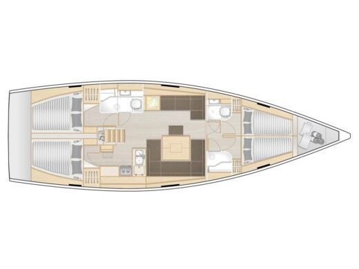 Sailboat HANSE 458 boat plan