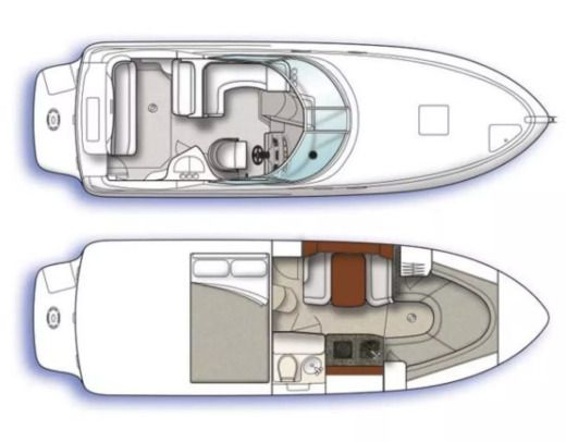 Motorboat Sea Ray 280 Sundancer boat plan