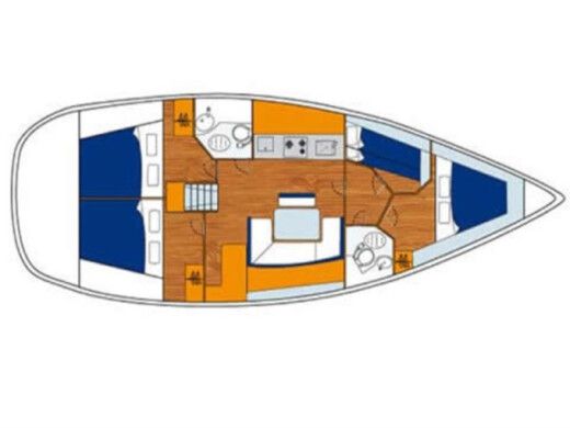 Sailboat BENETEAU CYCLADES 43,4 Boat design plan