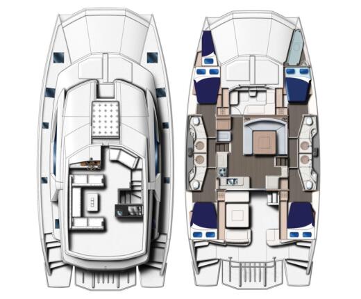 Catamaran Robertson & Caine Léopard 51PC boat plan