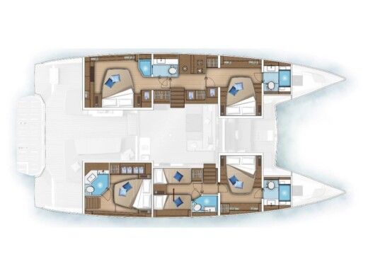 Catamaran  Lagoon 55 Boat design plan