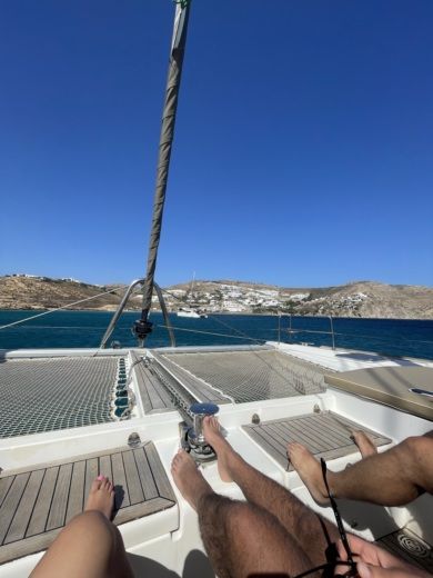 Mykonos Catamaran LAGOON 500 alt tag text