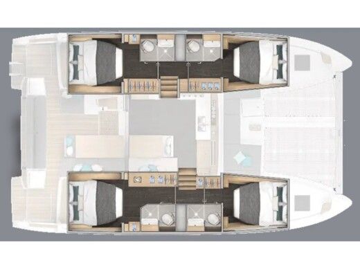 Catamaran Lagoon 43 boat plan