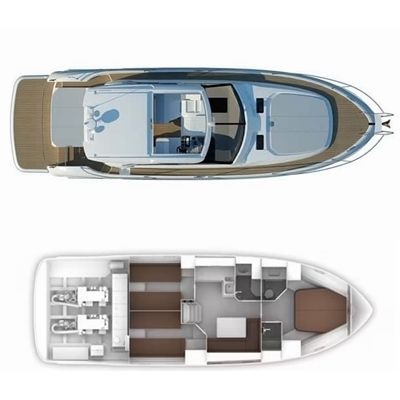 Motorboat Bavaria Bavaria 43 Sport boat plan