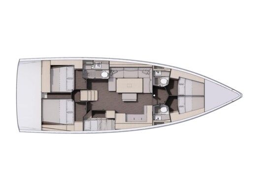 Sailboat Dufour 470 Grand Large Σχέδιο κάτοψης σκάφους