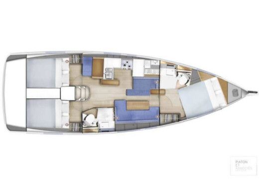Sailboat Jeanneau Sun Odyssey 410 boat plan