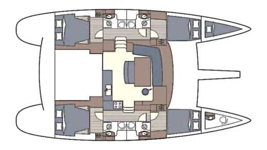 Catamaran Lagoon 47 boat plan