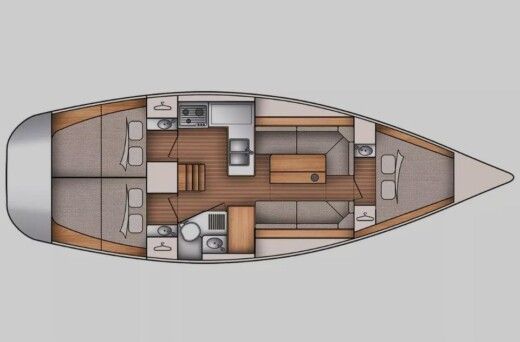 Sailboat Beneteau Océanis 350 boat plan