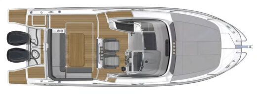 Motorboat Jeanneau Cap Camarat 9.0 Wa Planimetria della barca