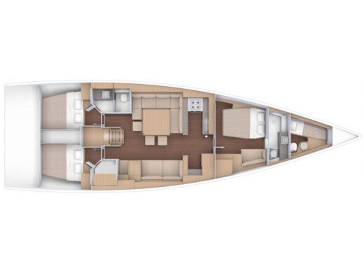 Sailboat Dufour Dufour 56 Exclusive boat plan