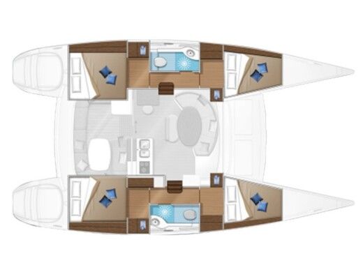 Catamaran  Lagoon 380 S2 boat plan