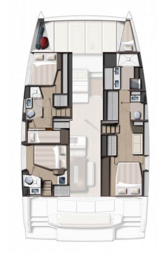 Catamaran Bali - Catana Bali 4.6 - 4 + 1 cab. Plan du bateau