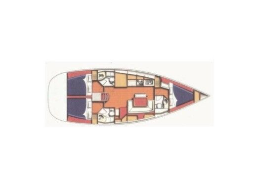 Sailboat  Beneteau 43 Boot Grundriss