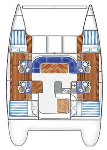 Catamaran Nautitech 435 Plano del barco