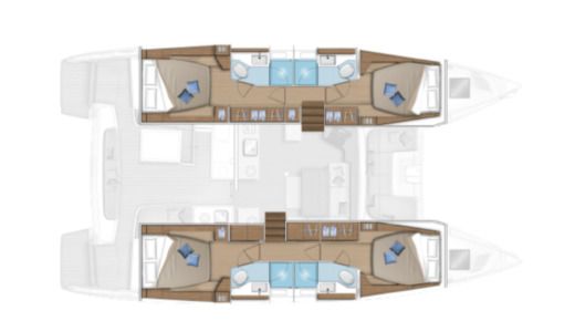 Catamaran Lagoon 46 2021 Boot Grundriss