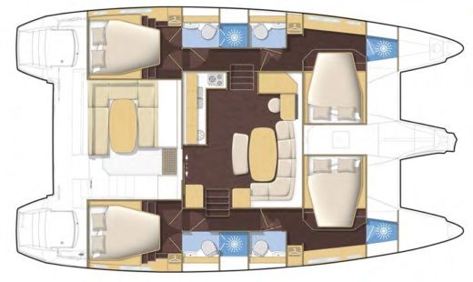 Catamaran Selva D 360 C boat plan