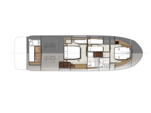 Motorboat  Prestige 520 S boat plan