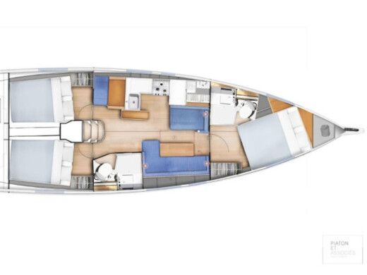 Sailboat Jeanneau Sun Odyssey 410 boat plan