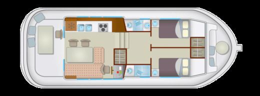 Houseboat Pénichette® P1260R Terrasse Plan du bateau