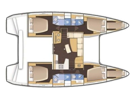 Catamaran  Lagoon 42 boat plan