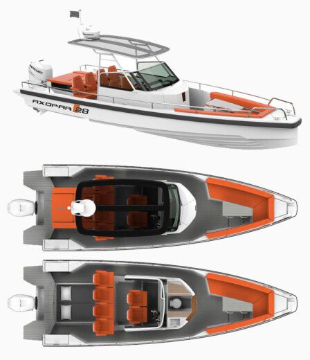 Motorboat Axopar 28 Tt Boat layout