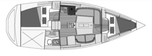 Sailboat KIRIE - FEELING feeling 32 Boat layout