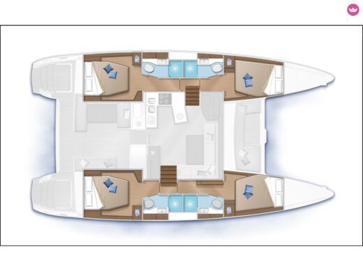 Catamaran Lagoon Lagoon 450f Boat design plan