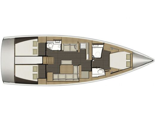 Sailboat DUFOUR 460 Grand Large  boat plan