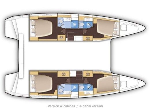 Catamaran Lagoon Lagoon 42 Boot Grundriss
