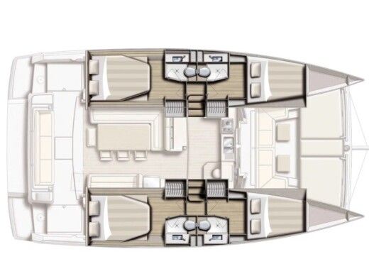 Catamaran  Bali 4.1 Boat layout