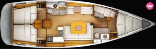 Sailboat Jenneau Sun Odyssey Plattegrond van de boot