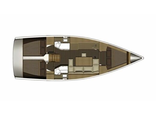 Sailboat DUFOUR 382 Grand Large Boot Grundriss
