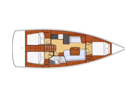 Sailboat Beneteau OCEANIS 41.1 Boat layout