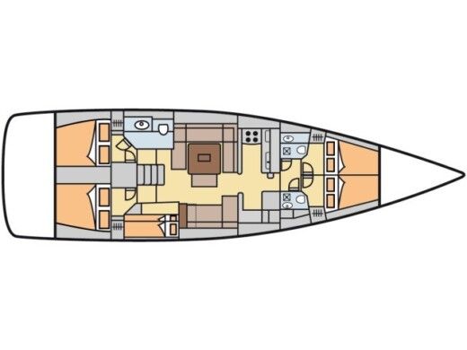 Sailboat DUFOUR 520 GL Planimetria della barca