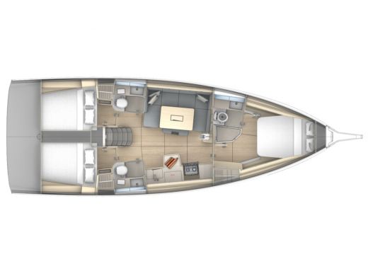 Sailboat  Dufour 41 boat plan