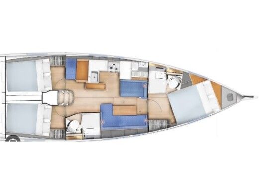 Sailboat  Sun Odyssey 410 boat plan