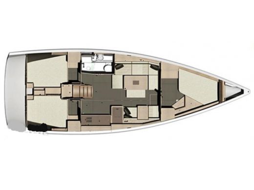 Sailboat  Dufour 410 Grand Large Boat layout