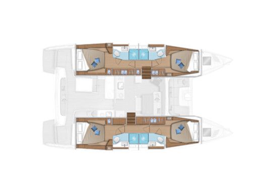 Catamaran Lagoon Lagoon 46 Plattegrond van de boot