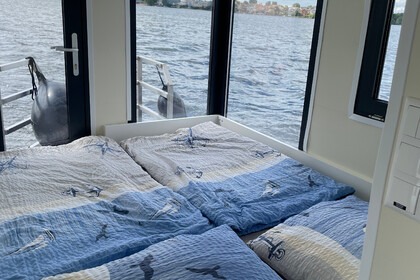 Miete Hausboot Bungalowboot / Hausboot Trimaran Blue X AL 100 Rüdersdorf bei Berlin
