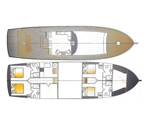 Sail Yacht Gulet Elifim 11 Plattegrond van de boot