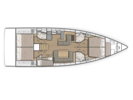 Sailboat Beneteau Oceanis 51.1 Plan du bateau