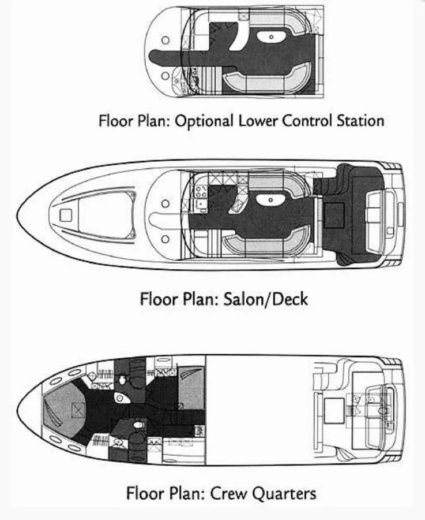Motor Yacht Sea Ray Flybridge Plano del barco