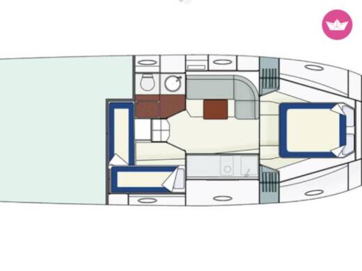 Motorboat Itama Forty Boat design plan