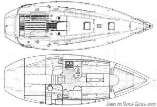 Sailboat Beneteau First 35 Boat layout