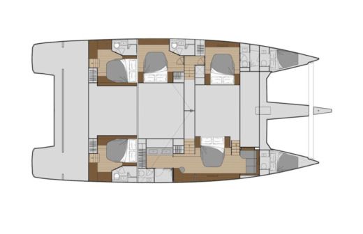 Catamaran Fountaine Pajot Alegria 67 Plan du bateau