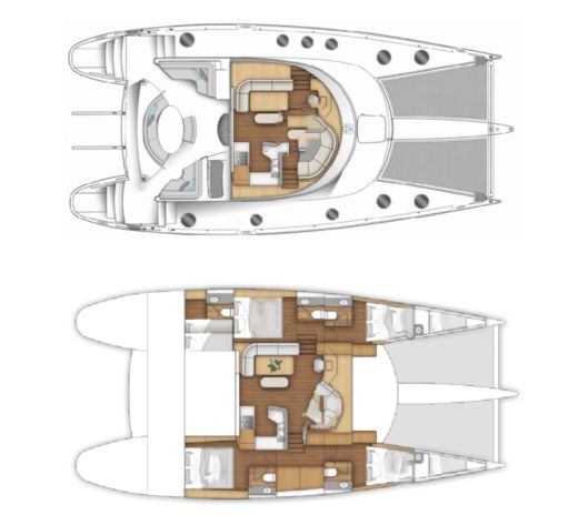 Catamaran Fountaine Pajot Eleuthera 60 Boat layout